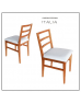 Kit com 02 Cadeiras com Assento Estofado - Mel / Off White